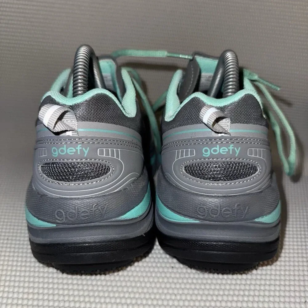 Gravity Defyer G-Defy Ion Gray/Teal Athletic Waking Comfort Sneakers Womens Sz 8